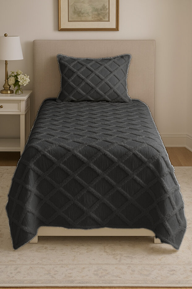 İskandinav Eva 2 Parça Tek Kişilik Yatak Örtüsü - 1