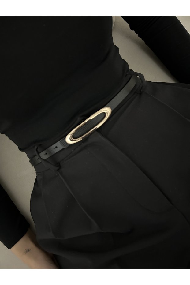 Blaze Imported Gold Buckle Model Women's Belt Waist Belt Coat Belt Dress Belt Trouser Belt