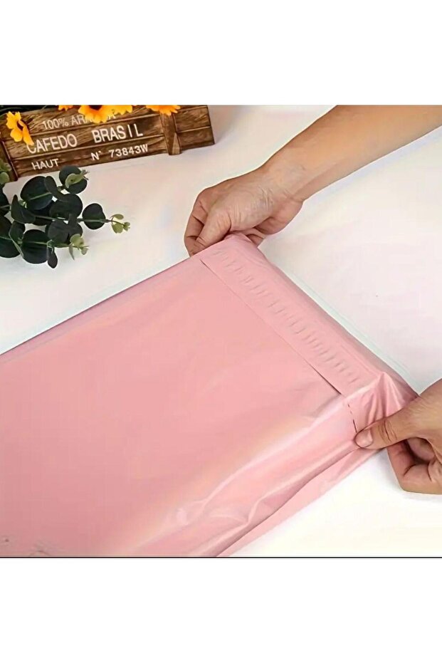 Kargo Poşeti, E ticaret Poşeti, Paketleme Poşeti, Cepsiz Kargo Poşeti, Pembe 25x35 (100 Adet) - 6