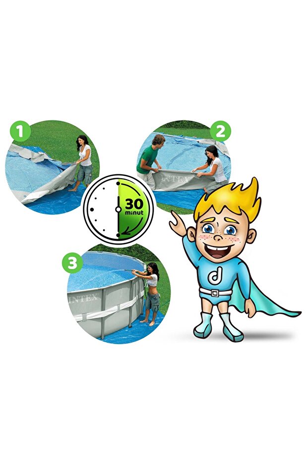 Frame garden pool 305 x 76 cm 15-in-1 INTEX 26702 - 5