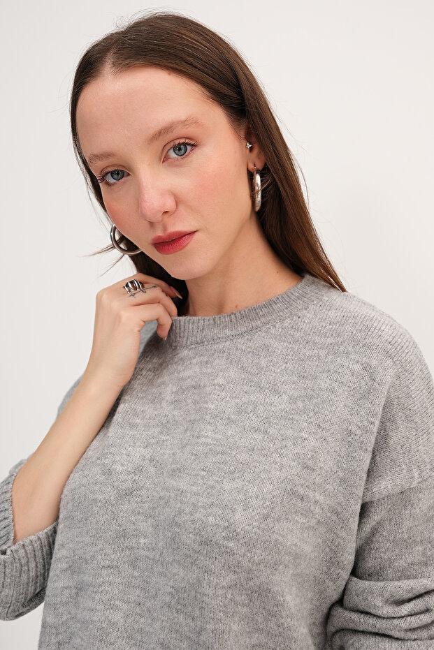 Bisiklet Yaka Basic Triko Kazak K2918 - 2