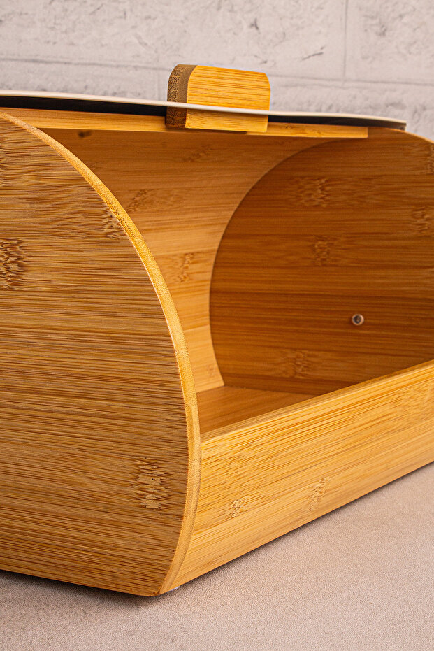 صندوق خبز من الخيزران - حاوية تخزين الخبز - سلة خبز - 6