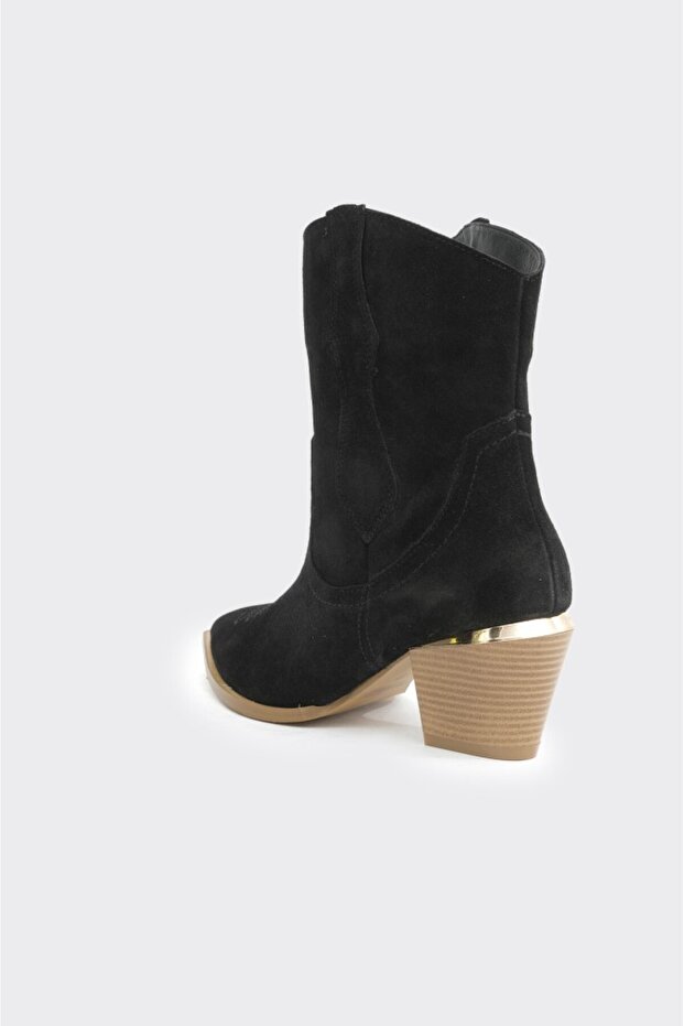 Hakiki Deri Kadın Western Bot - 7