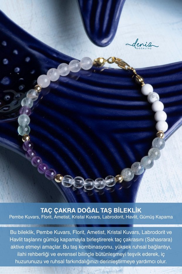 Certified Crown Chakra Natural Stone Bracelet