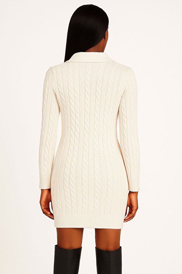 Triko Kruvaze hırka elbise - 2