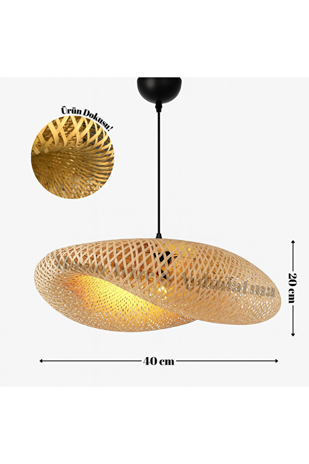 MADERA Bambu Sarkıt Avize – 40 cm - 2