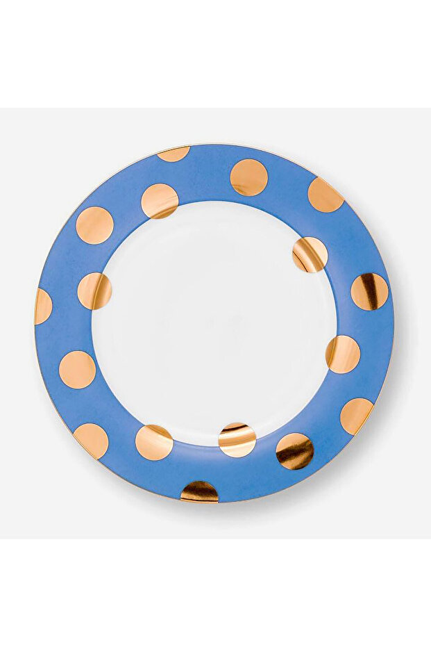 Dot Delight Mavi Porselen Kahvaltı Tabağı 21 Cm - 3