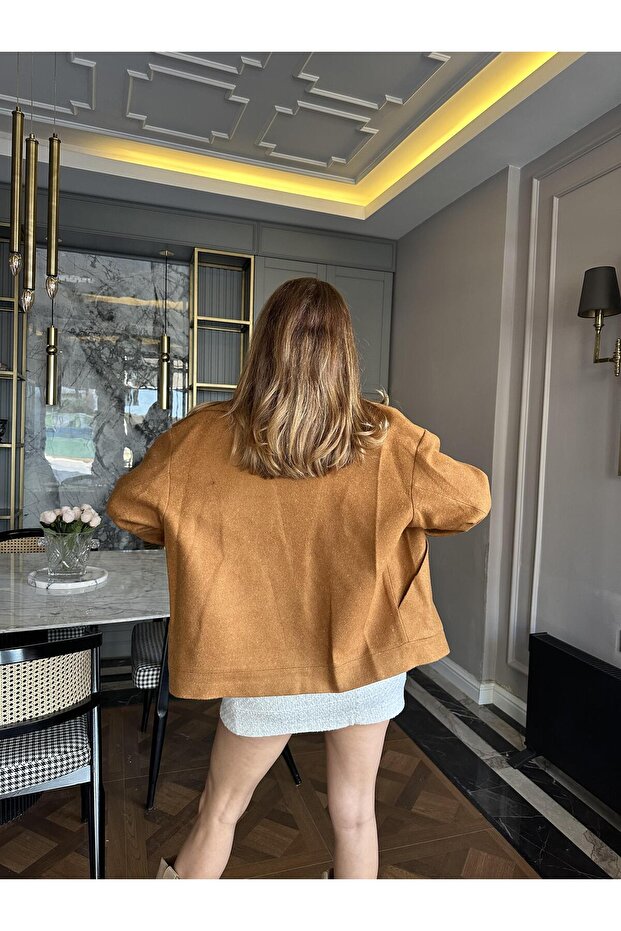 Taba Dört Düğme Kaşe Kaban - 8