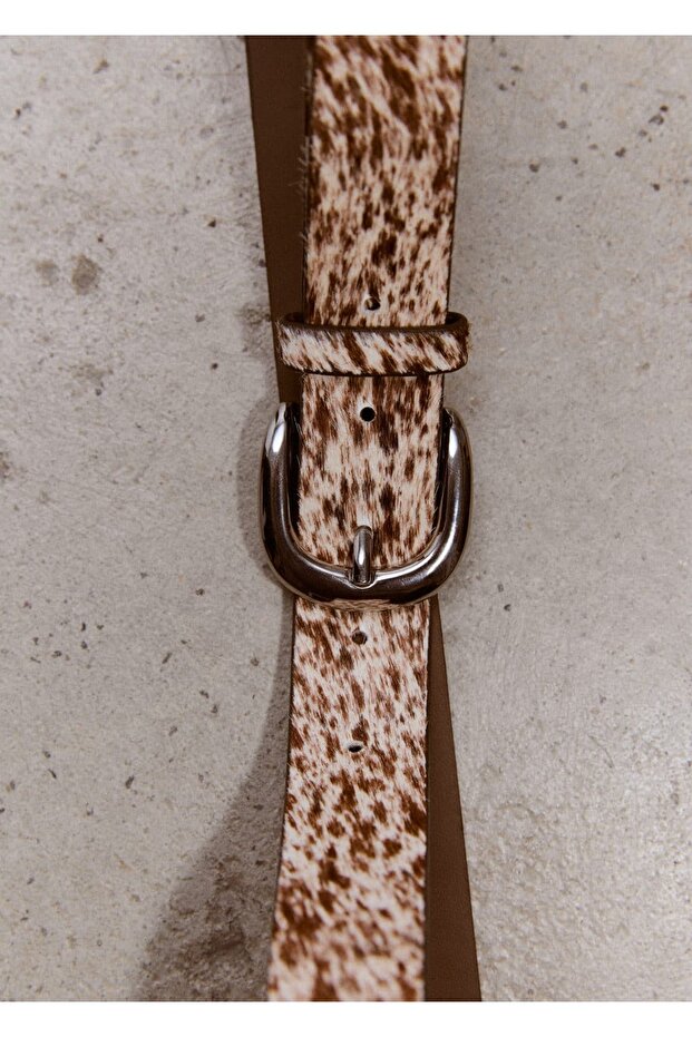 Kürklü deri kemer - 5