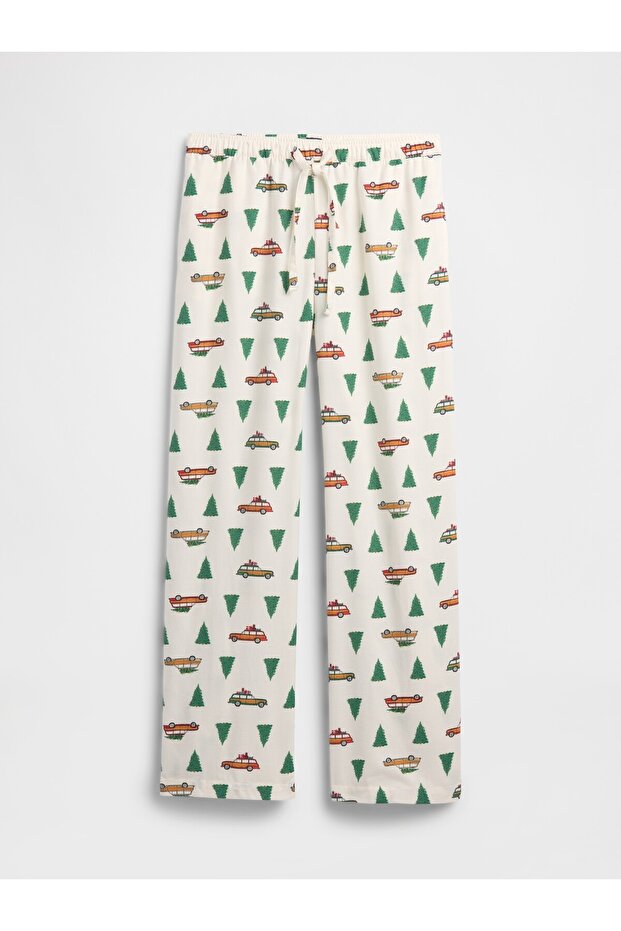 Kadın Ekru Relaxed Flannel Pijama Üstü - 2