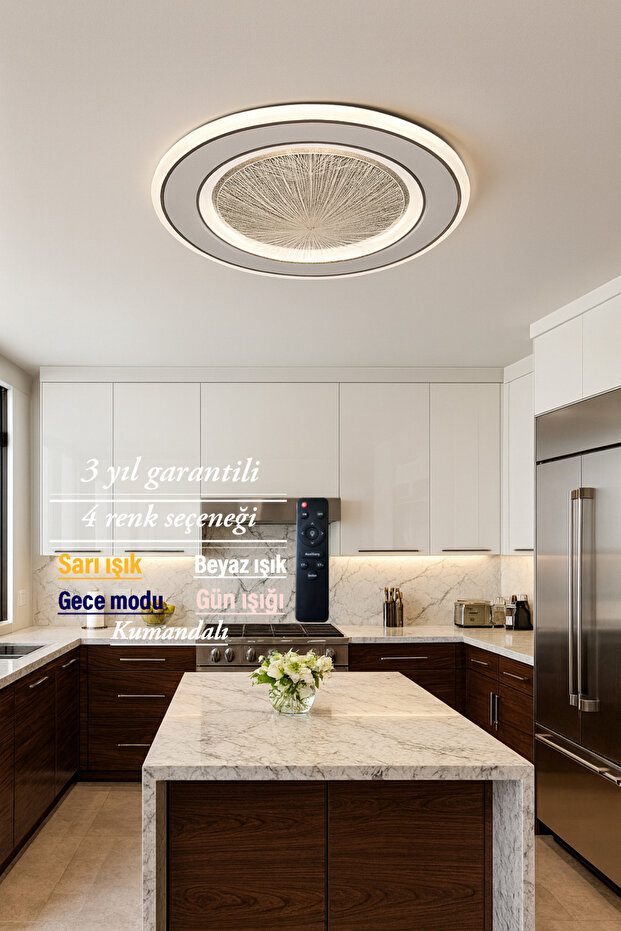 Lucent Modern İç Çizgi Desen Plafonyer Avize - 2