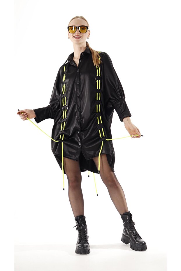 قميص بتصميم خيط نيون - 4