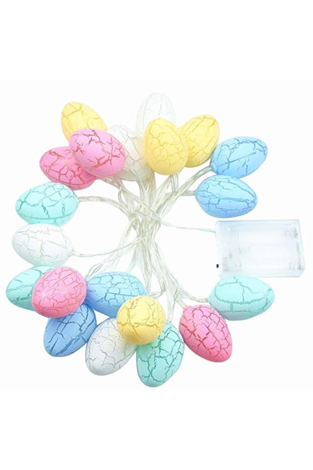 TOOWELL 20 Easter Eggs LED String Lights Battery Operated Fairy String Lights Easter Decorations for Home Easter Tree Upstairs Banister Party 10ft
