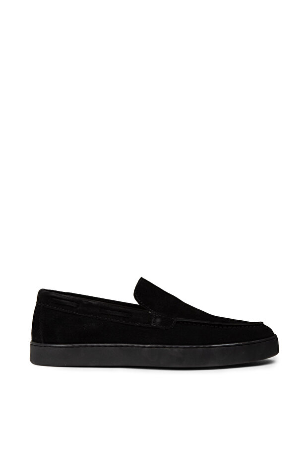 Men's Genuine Suede Black Loafer Shoes