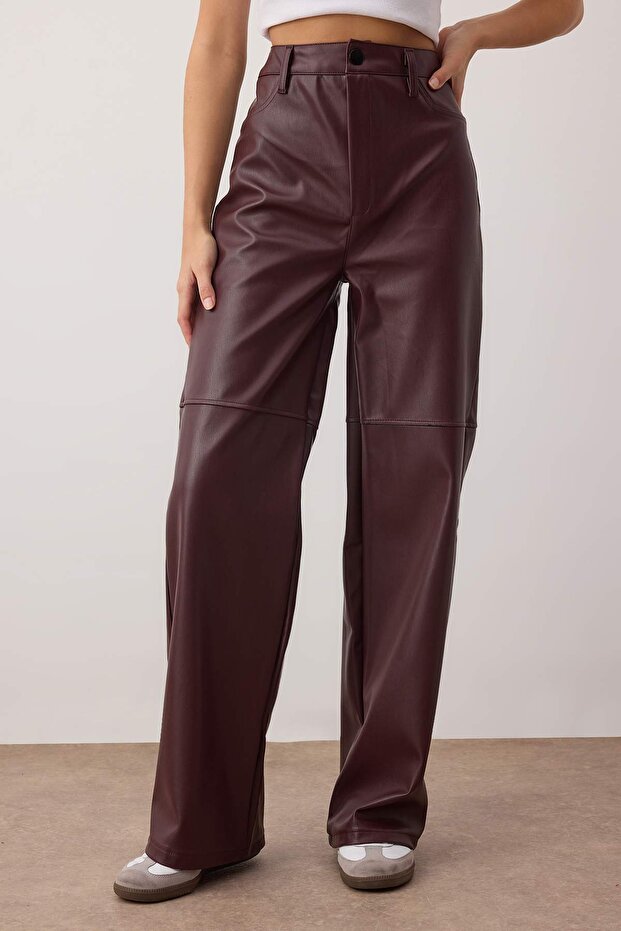 Relaxed/Rahat Straight/Boru Paça Dikiş Detaylı Pantolon TWOAW26PL00097 - 3