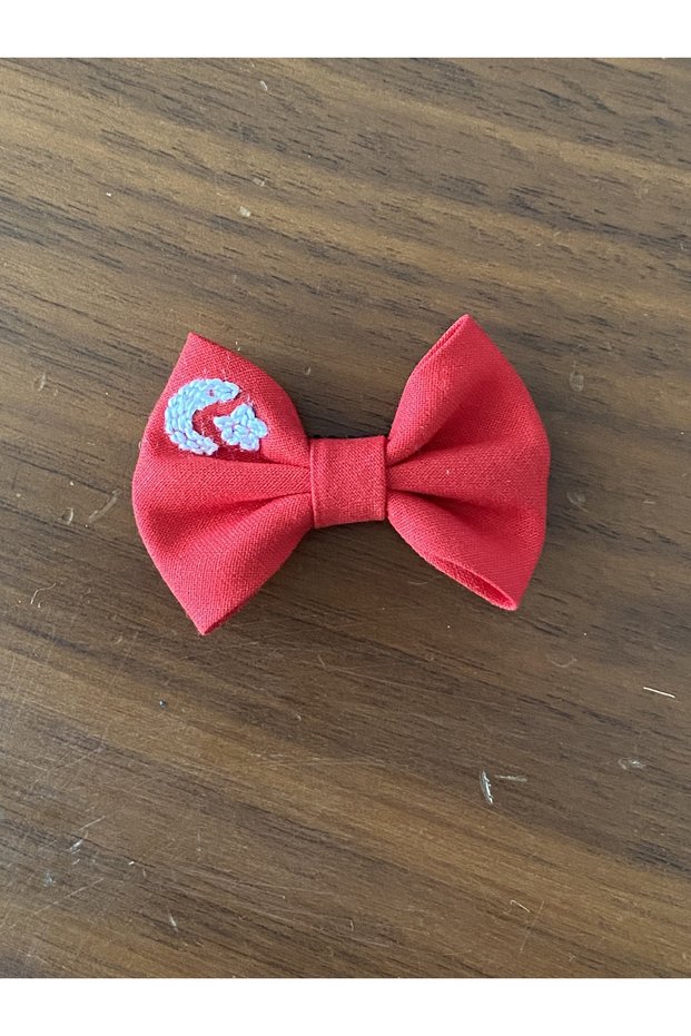 Ayyıldız Embroidered Hairless Baby Hair Clip (1 Piece)