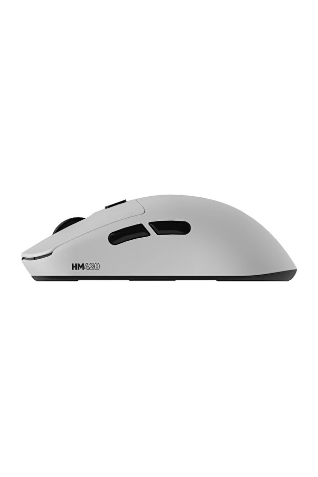 HM420 4K Hz 26000 DPI Tri-Mode Kablosuz/Bluetooth Şarj Standlı Beyaz Gaming Oyuncu Mouse - 8