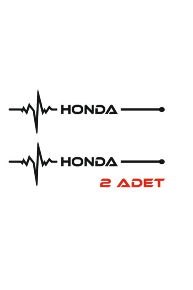 Accessory Heart Rate Sticker Compatible for Honda Black 30*8 Cm