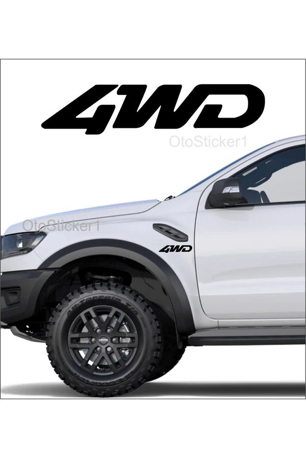 4Wd Off Road 4X4 Right Left Auto custom new sticker 2 Pieces 15*4 Cm