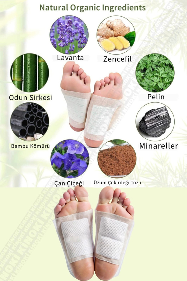 10 Adet %100 Detoks Ayak Bandı - Foot Patch Toksin Atıcı Ayak Detoksu Bantı - 4