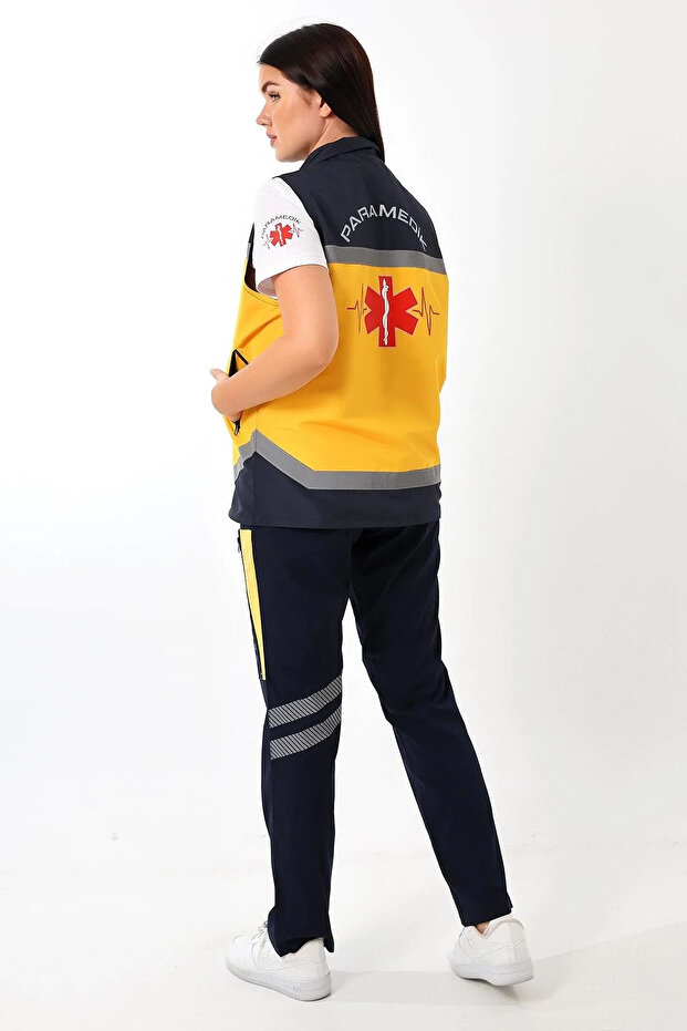 Paramedik Unisex Yazlık Yelek - Sarı - 5