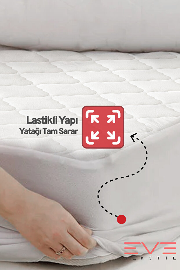 Kapitone Fitted Yatak Koruyucu Alez Tek Ve Çift Kişilik Kapitoneli Microfiber Yatak Alezi - 4