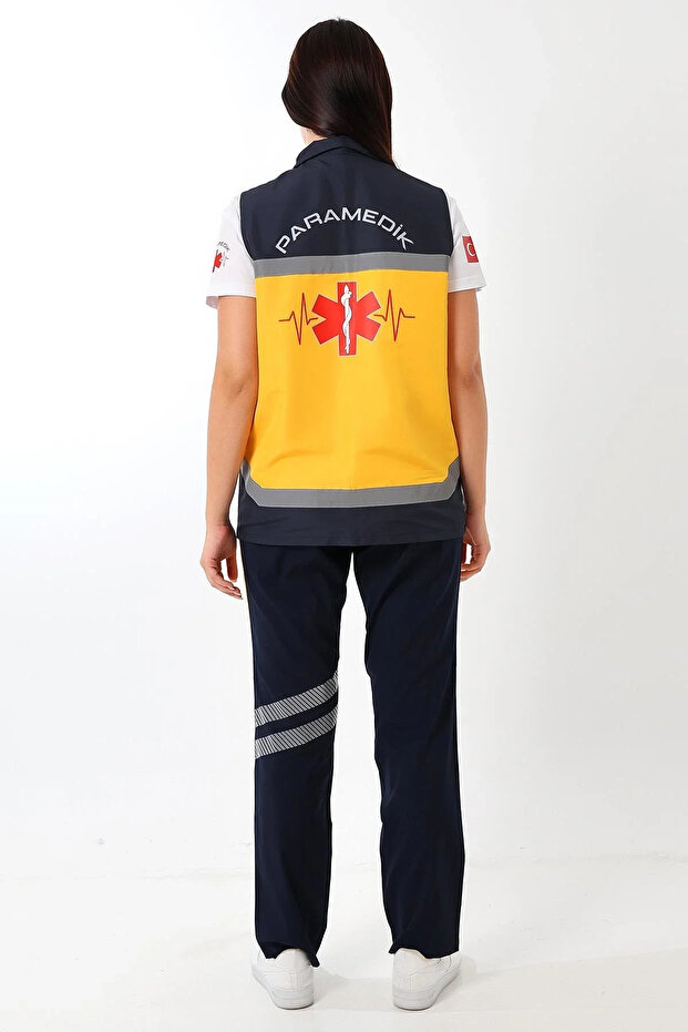 Paramedik Unisex Yazlık Yelek - Sarı - 8