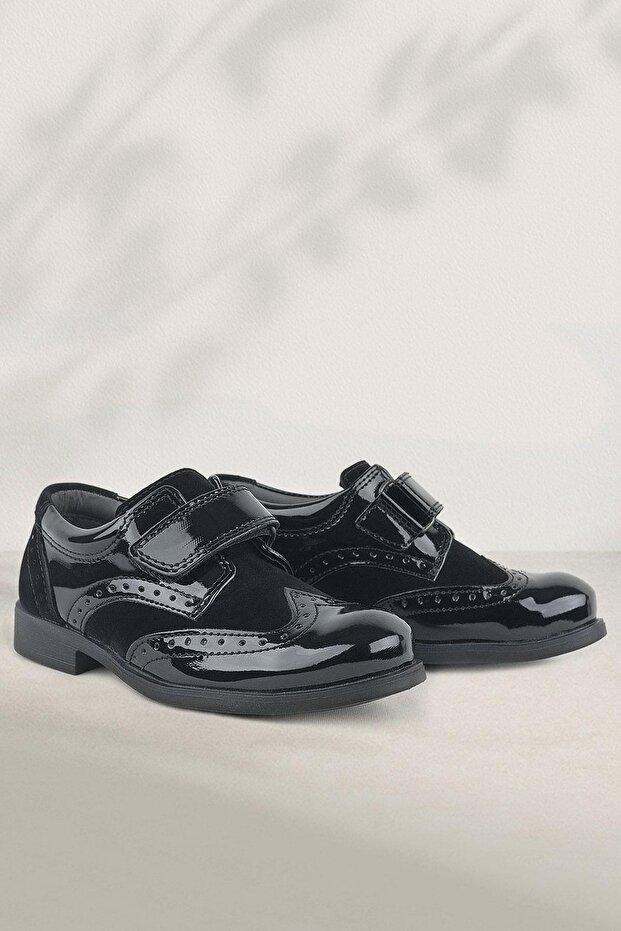 Titan Patent Leather Velcro Classic Boys' Evening Dress Shoes