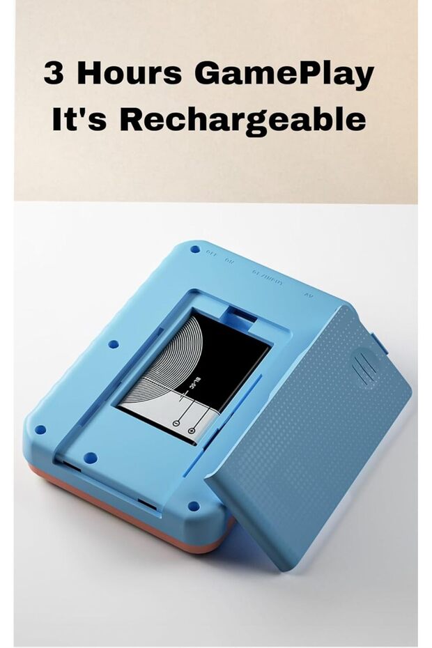 G5 Retro Game Console, 500-in-1 Games, 7.6 cm LCD Screen, TV Output, Rechargeable Battery, Macaron C - 4