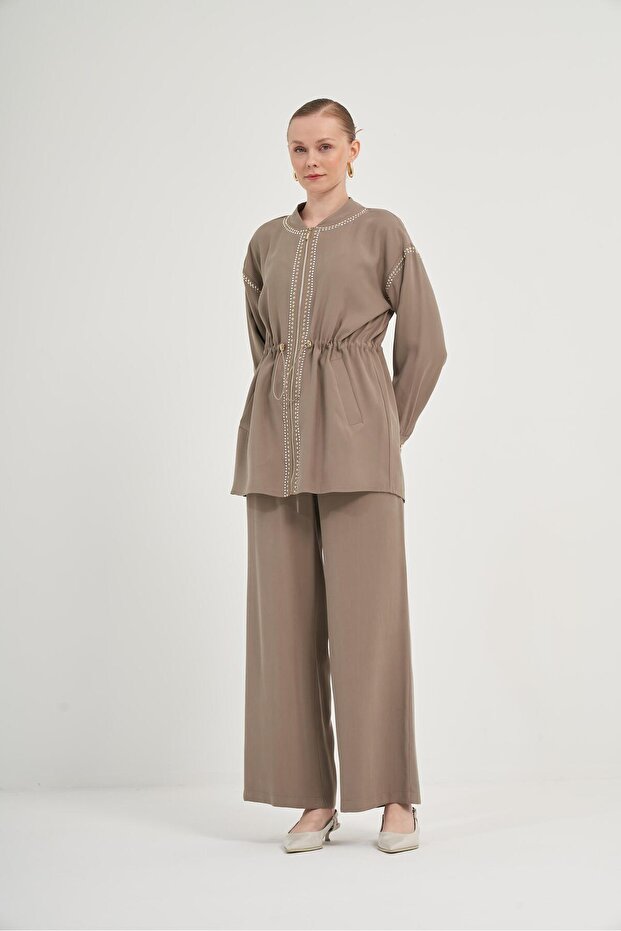 Women's Trouser Suit Khaki 31048