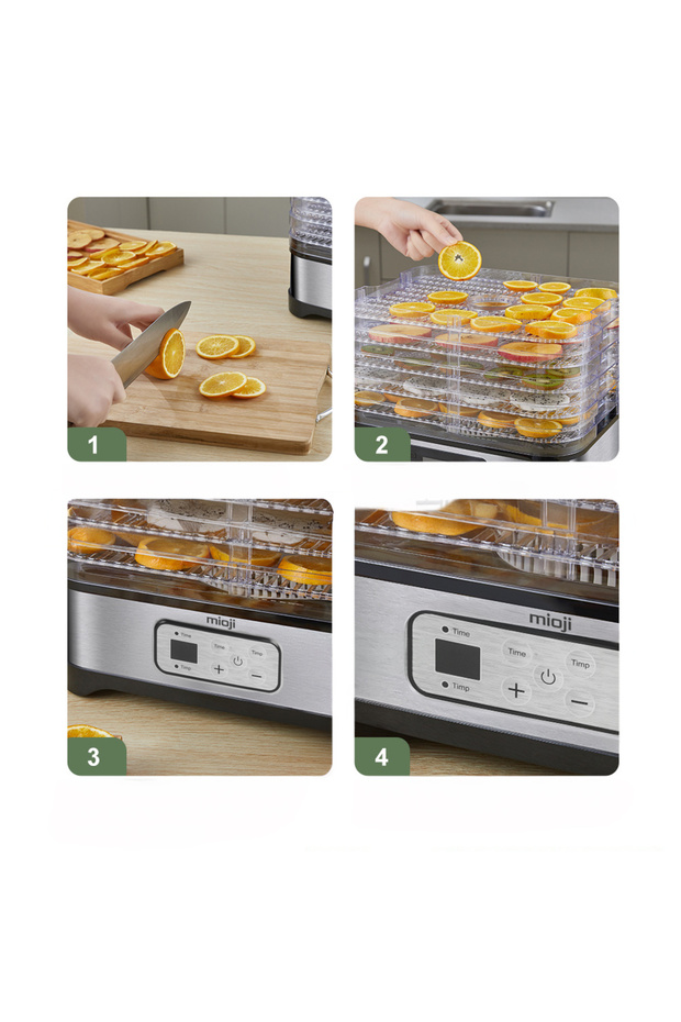 Mio FD5 Ayarlanabilir Sıcaklıklı, 5 Raflı, Meyve, Sebze ve Et Kurutma Makinesi - 5