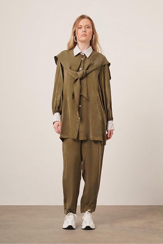 Women's Tansel Suit Khaki 31104