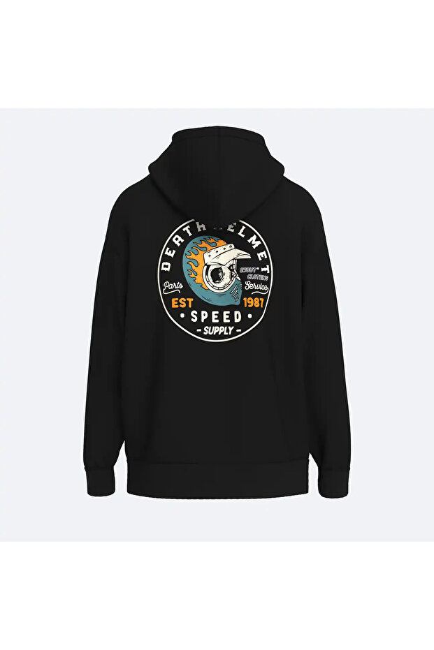 Oversize Death Helmet Oldschool Unisex Hoodie