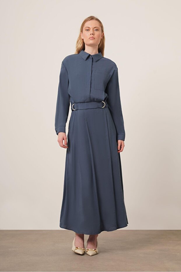 Women's Modal Skirt Suit Indigo 30714