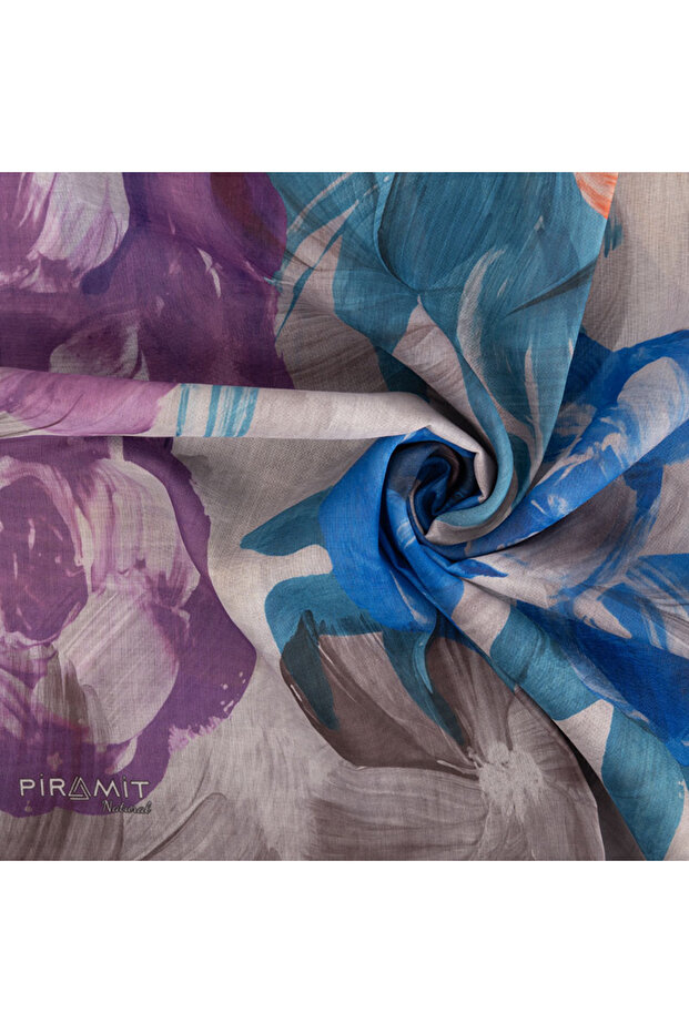 Natural Patterned Scarf - 2