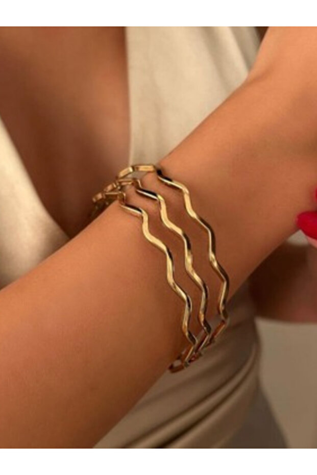 3'lü Dalgalı Ajda Bilezik Seti - 1