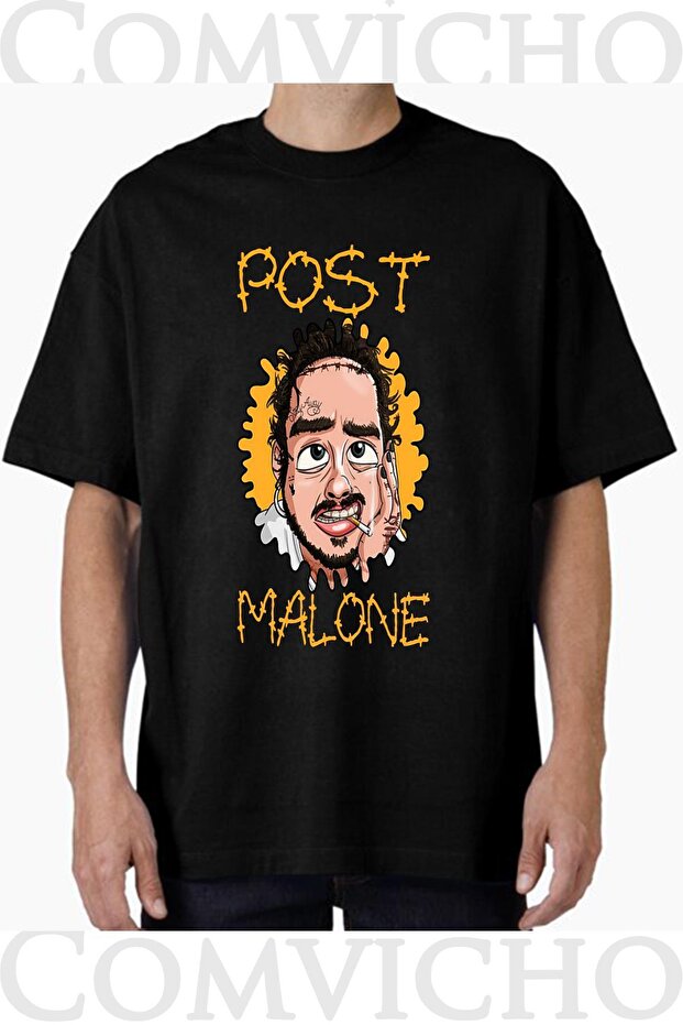 تي شيرت مطبوع بتصميم Postmalone v8 للجنسين