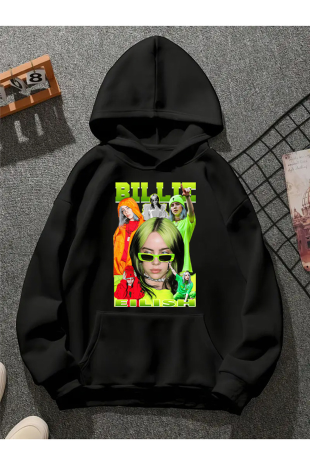 سترة رياضية سوداء مطبوعة من billie v7