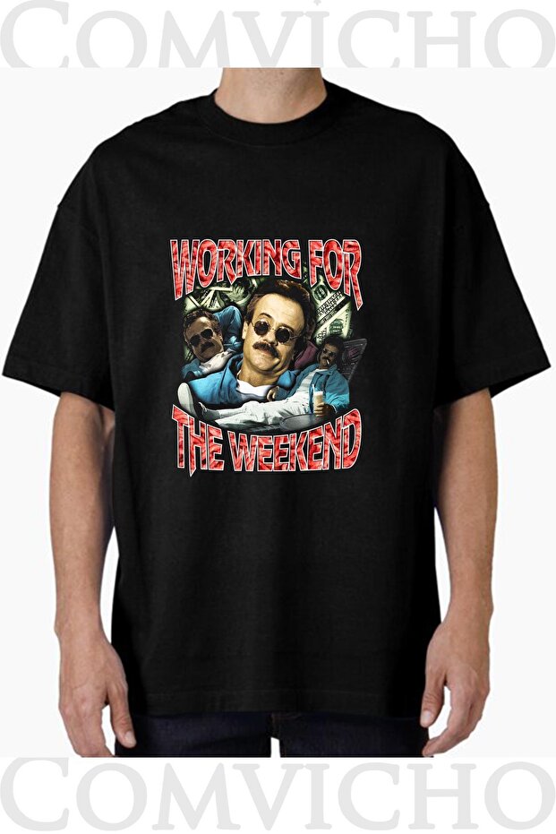 Unisex Working for V1 Design Printed Oversize T-Shirt