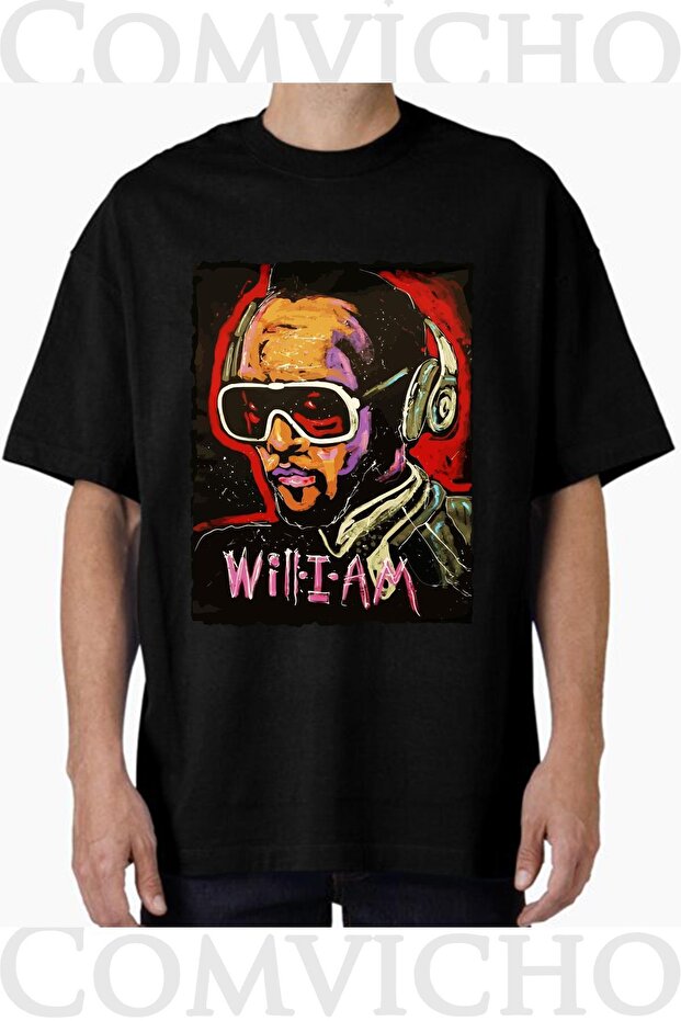 Unisex Will I Am Design Printed Oversize T-Shirt