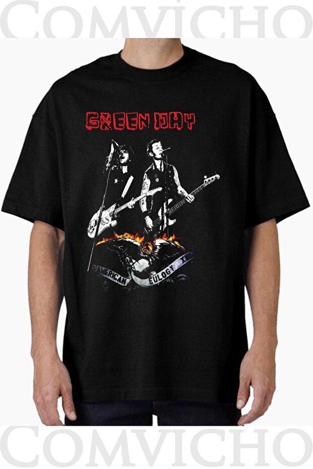 Unisex Green Day V2 Design Printed Oversize T-Shirt
