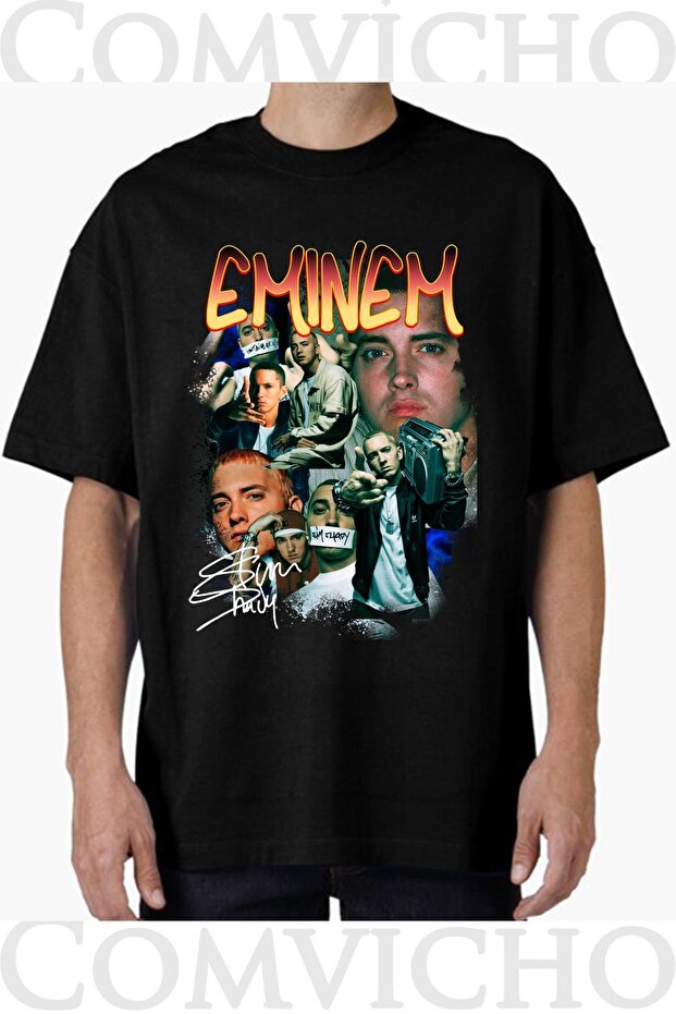 Unisex Eminem V16 Design Printed Oversize T-Shirt