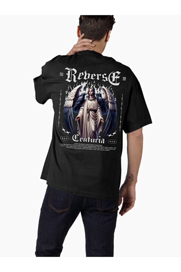 Unisex Streetwear1 Design Printed Oversize T-Shirt