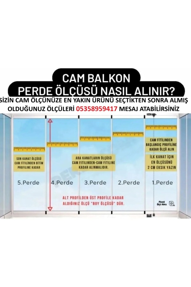 CAM BALKON VE PVC KAPI & PENCERE PİLİSELİ PERDE VİDALI - 7