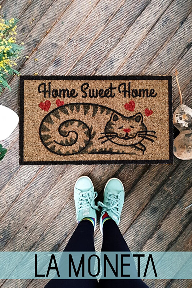 Sweet Home Lazy Cat Koko Door Mat