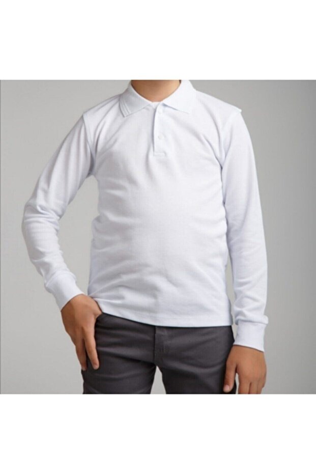 Unisex Long Sleeve Polo Neck T-shirt