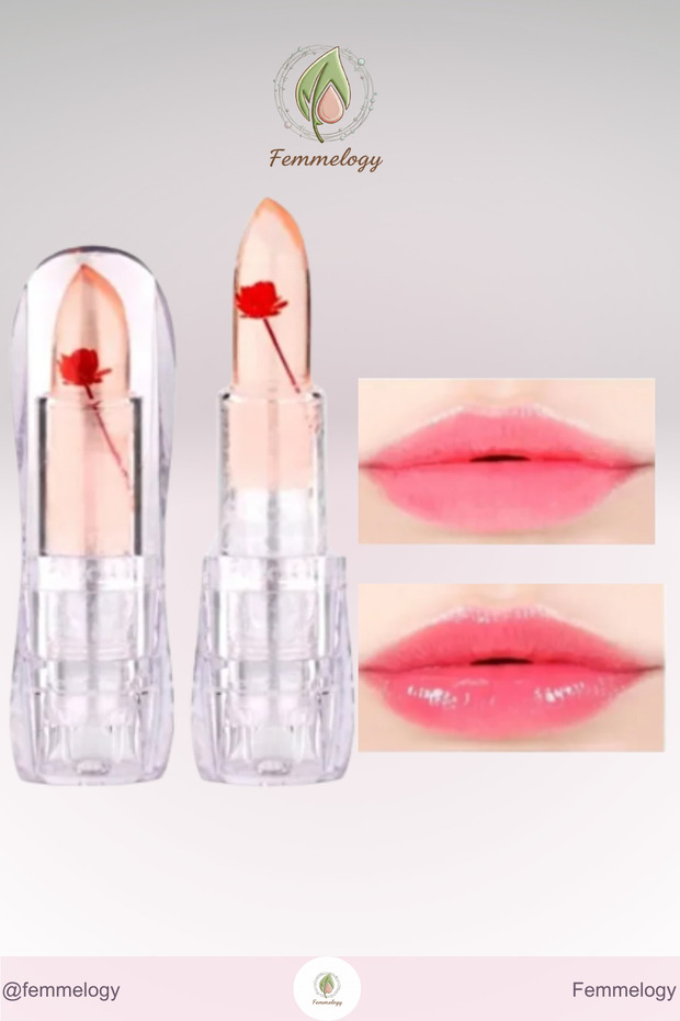 Natural Pink Lips Just for You with Floral Lipstick - Changes Color According to Skin Ph No:1
