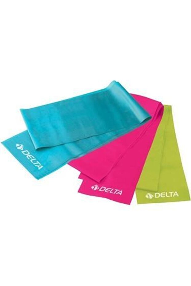 3-Piece Pilates Band 120 cm x 15 cm Exercise Resistance Rubber (Open End)