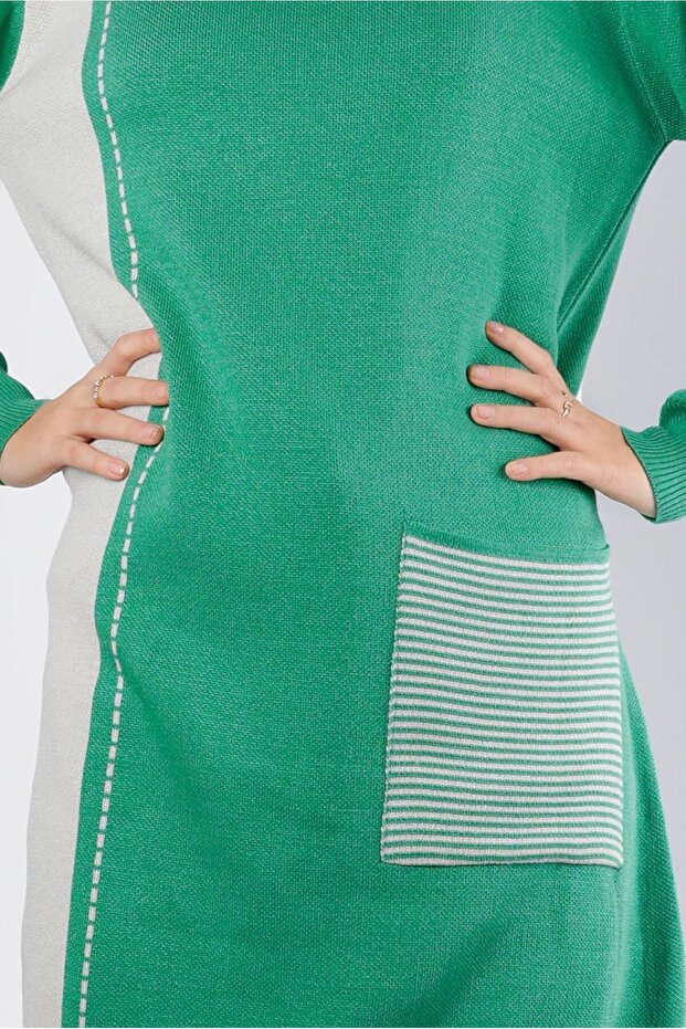 Cep Detaylı Triko Tunik 43176 - 4