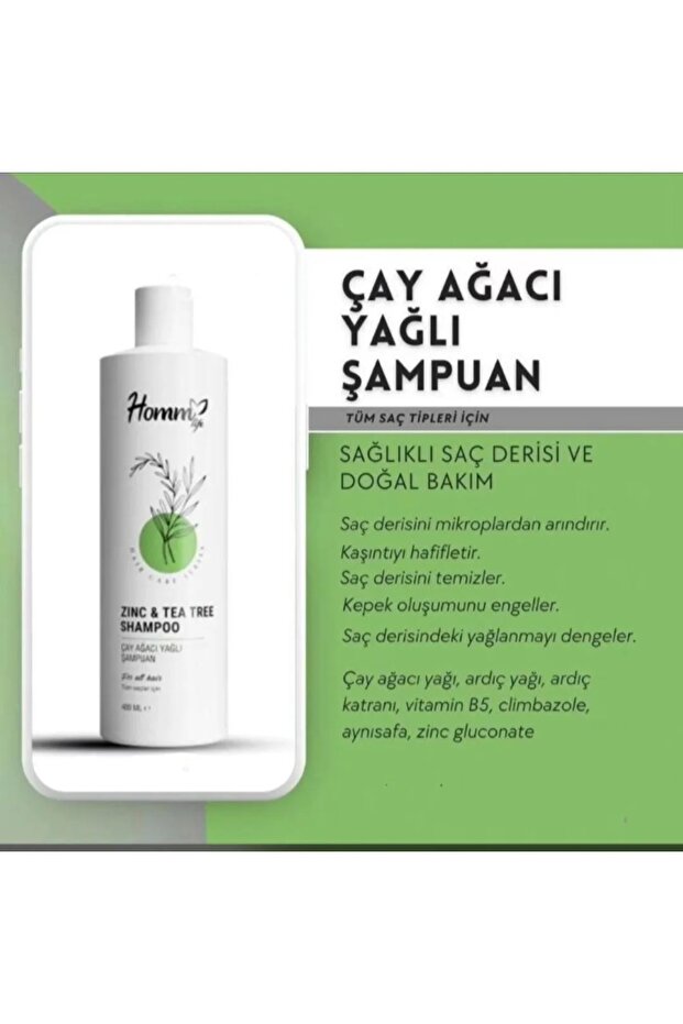 Homm Life Çinko & Çay Ağacı Şampuan ( karşıtı) 400 ml - 2